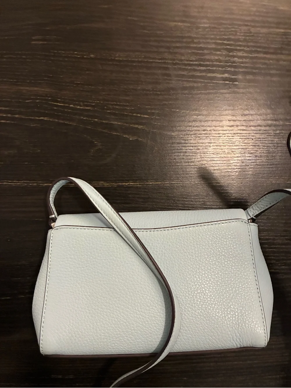 kate spade light blue pebbled leather crossbody bag